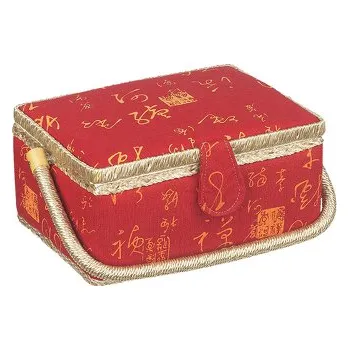 Organizér galanterie BOX na šití 24x17,5x13 cm červený