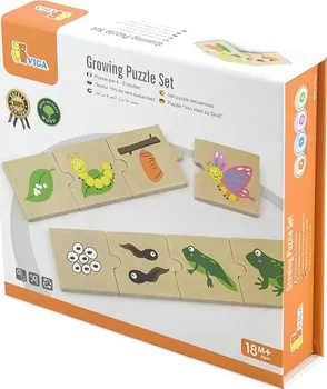 puzzle pro nejmenší VIGA Growing Puzzle Set evoluce 24 dílků