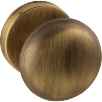 Dveřní kování TI - KOULE - R 589 bez spodní rozety, koule pevná/pevná OGS - Bronz česaný matný (77)