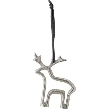 Vánoční ozdoba Závěsná vánoční ozdoba sobík Rooni Silver 11 cm