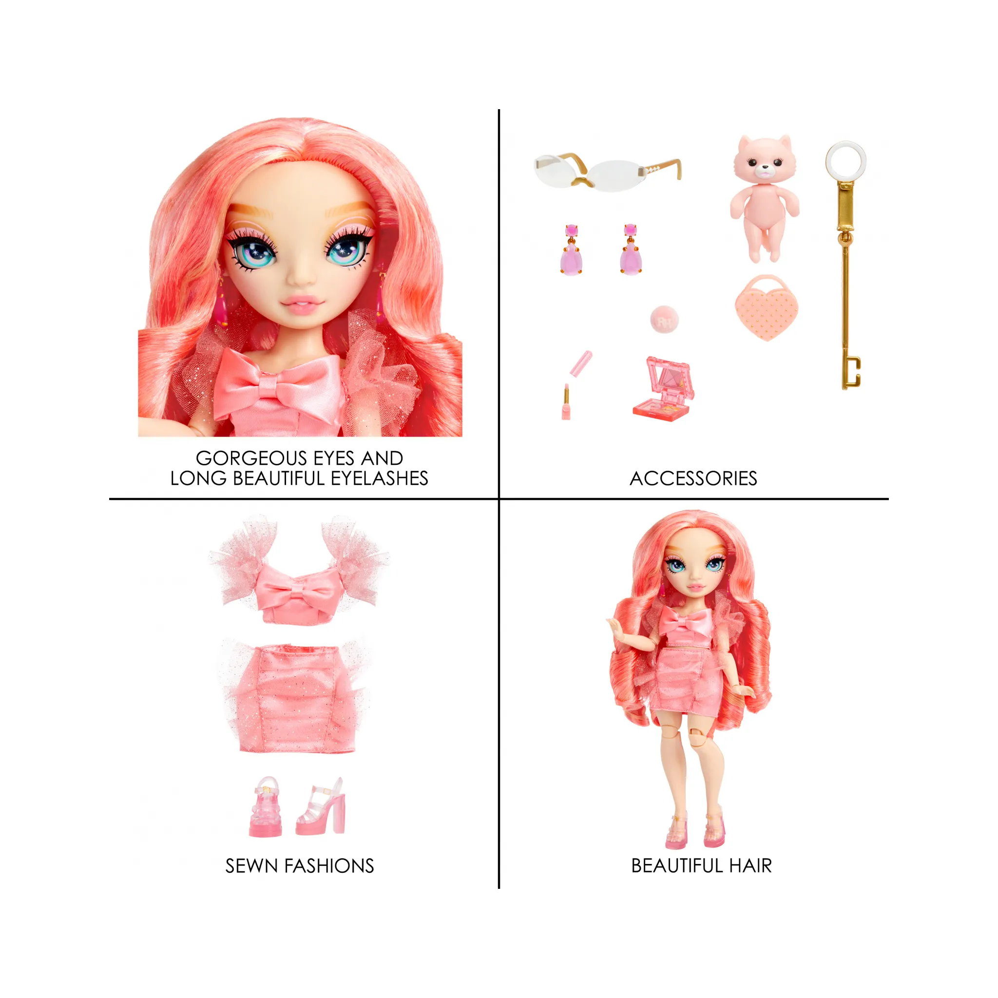 Fotografie 6 - Panenka MGA Rainbow High Fashion Doll New Friends Pinkly Paige