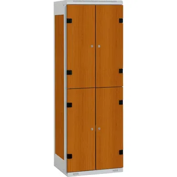 Šatní skříň TRITON šatní skříň se 4 boxy kov-lamino T1970, šedá - třešeň + doprava zdarma