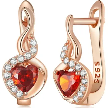 Náušnice For Silver Náušnice Red Heart - Stříbro 925