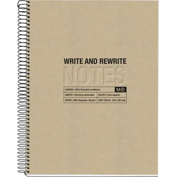 Poznámkový blok Miquelrius Just Black, A4, 120 listů, linka, natural