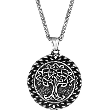 Náhrdelník B-TOP Vikingský náhrdelník z nerezové oceli s přívěskem Strom Života