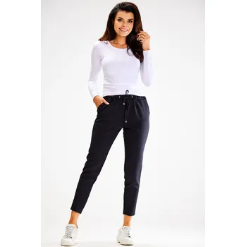 Tepláky v pase nastavitelné gumou a šňůrkou A600 Barva: Černá, Velikost: S