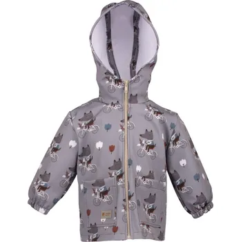 Chlapecká bunda Dětská softshellová bunda s membránou Monkey Mum® - Vlci na kole 98/104