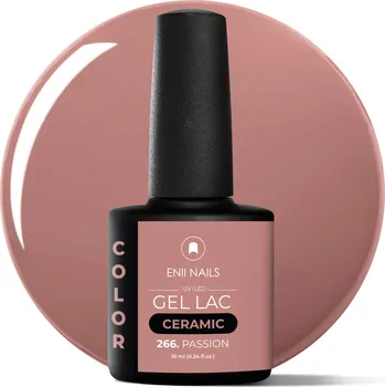 Lak na nehty ENII NAILS Gel lak Ceramic 266 Passion - gelový lak bez HEMA, 10 ml