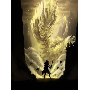 Plakát Plakát, Obraz - digital painting art eastern dragon, non157