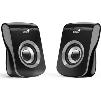 Audio GENIUS repro SP-Q180 Iron Gray/ 2.0/ 6W/ USB napájení/ 3,5" jack/ černošedé 31730026400