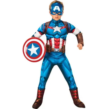 Karnevalový kostým Rubies Dětský kostým Marvel Captain America Deluxe S