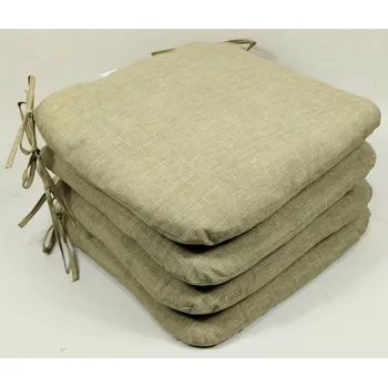 Podsedák Nábytek PEGAS Sedák 40x40 cm látka tmavě béžový melír - set 4 kusy