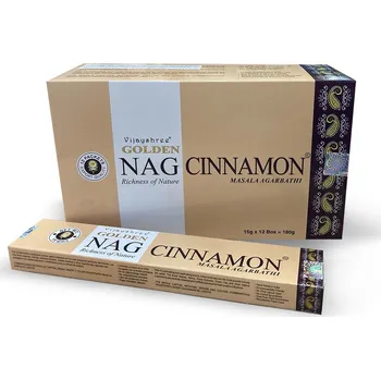 Vonná tyčinka Vijayshree Vonné Tyčinky Golden Nag Cinnamon (skořice), 15 g