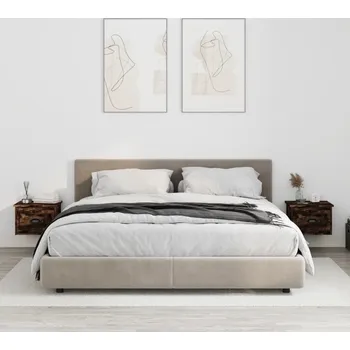 Noční stolek vidaXL Nástěnné noční stolky 2 ks 41,5 x 36 x 28 cm [816381] Barva: kouřový dub