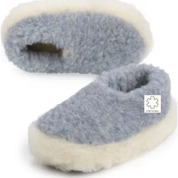 Chlapecké bačkory Dětské bačkory z ovčí vlny světle modré, Barevné varianty Světle modrá, Velikosti 29-30 200-100-00290