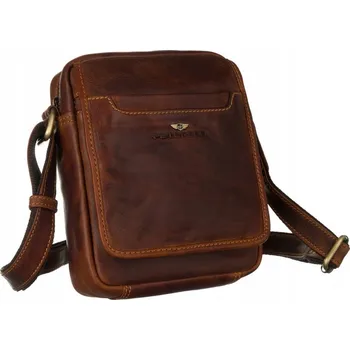 Pánská aktovka Stylová pánská kabelka v hnědé barvě PETERSON TB-1117