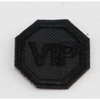 Nášivka Nažehlovací záplata - VIP - černá - rozměr 2,2 cm x 2,2 cm