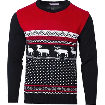 Pánské oblečení Vánoční svetr se sobem Marching Reindeer červený červený XL