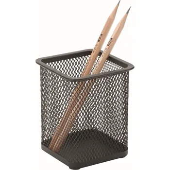 Kelímek na psací potřeby čtverec Donau Office Set, kov, černý