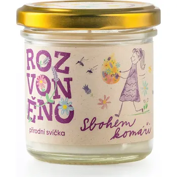 Svíčka Rozvoněno Vonná svíčka - Sbohem komáři (130 ml) - s levandulí a citronovou trávou