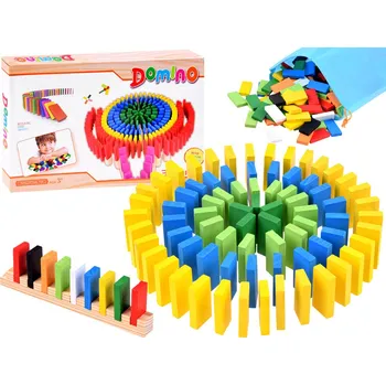 Dřevěná hračka JOKO Dřevěné Domino Colour 300 ks