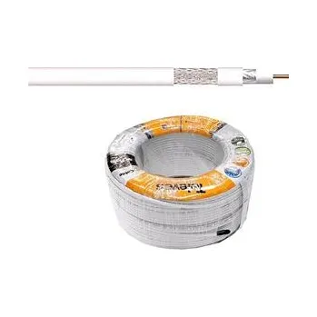 elektrický kabel Koaxiální kabel Televes 210601 CXT5, ClassA,5mm, bílý, PVC, vnitřní vodič 0,8mm Cu , metrový prodej