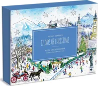 Galison Michael Storrings 12 Days of Christmas Advent Puzzle Calendar 12x 80 dílků