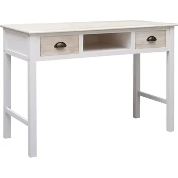 Konzolový stolek vidaXL Konzolový stolek 110 x 45 x 76 cm dřevo [284161] Barva: bílá a barva dřeva
