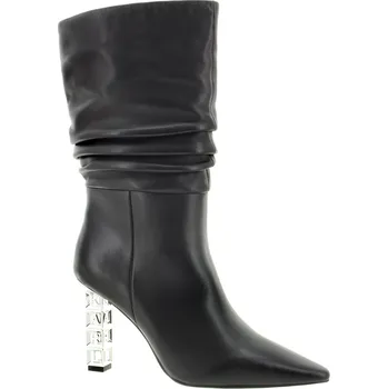 Dámské kozačky KARL LAGERFELD Dámské černé kožené kozačky na podpatku KL33455-000-265 Velikost 39