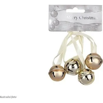 Vánoční dekorace Rolničky 4ks,30mm zlaté