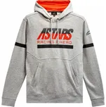 Mikina CLUB HOODIE, ALPINESTARS (šedá/černá/červená) M