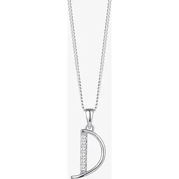 Přívěsek Stříbrný přívěsek Letter s kubickou zirkonií Preciosa - písmeno D | Elegantní design | Ověřeno 1000+ zákazníky | Dámský přívěsek | Šperky pro ženy | ROMERO stříbro, kubická zirkonie Preciosa