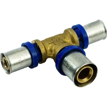 Fitinka GENERAL FITTINGS - Itálie | H-LINE lisovací T-kus redukovaný, PRESS (pro PEX-AL, plastohliníkové trubky) - 26x26x16 H1707R