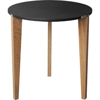 Konferenční stolek Odkládací stolek černý s dubovou podnoží