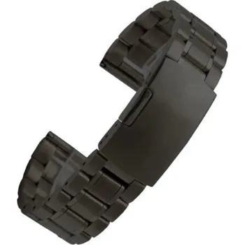 Řemínek na hodinky Ocelový náramek Ricardo Benevento, černý - 20 mm