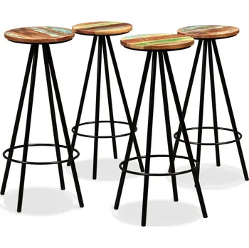 vidaXL Barové stoličky 4 ks masivní recyklované dřevo [245446]