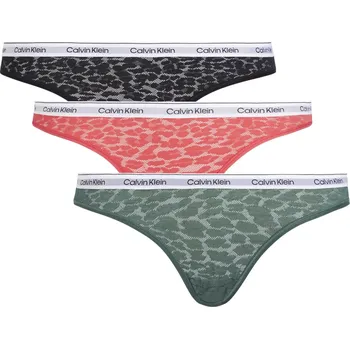 Kalhotky CALVIN KLEIN DÁMSKÉ KALHOTKY BRAZILIAN 3PK BLACK/RED/GREEN 000QD5068E GP6 Velikost: XS