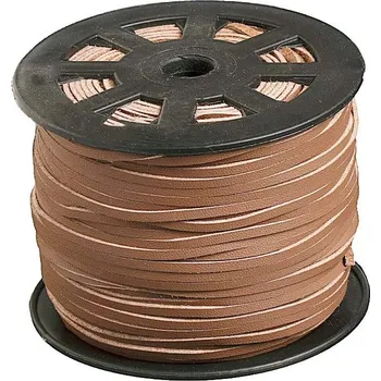 Plochá umělá kůže světlehnědá, 3x1 mm (1m)