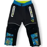 Kugo Chlapecké softshellové zateplené kalhoty s gumou v pase a manžetami modré 03 Barva: Modrá, Velikost: 86