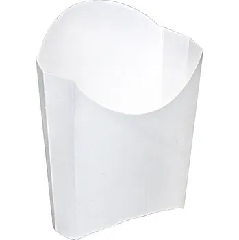 Jednorázové nádobí Kornout na hranolky 77/97+19x100mm bílý - 1000 ks
