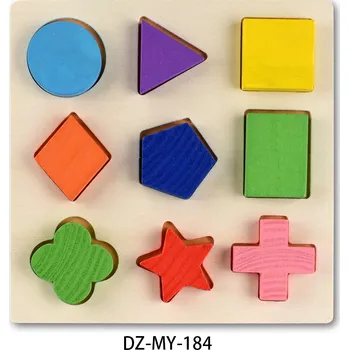 Dřevěná hračka Montessori dřevěné hračky - vkládačky - tvary Barva: A