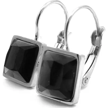 Náušnice Steel Jewelry náušnice z chirurgické oceli ČERNÉ dámské 231095 dárkové balení zdarma