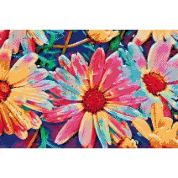 Diamantové malování Diamantové malování - Neónové květy Velikost: 40x60cm, Rámování: Pouze srolované plátno, Diamanty: Kulaté