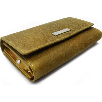 Arwel Dámská vzorovaná květinová peněženka - česká výroba; žlutá