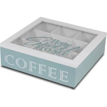 Čajová souprava Retro krabička na čaj s nápisy