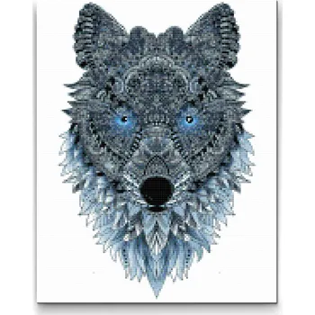 Diamantové malování Diamantové malování - Mandala vlk Velikost: 30x40cm, Rámování: Pouze srolované plátno, Diamanty: Čtvercové
