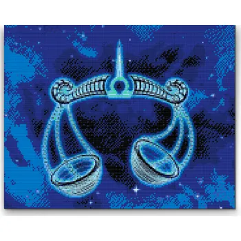 Diamantové malování Diamantové malování - Váhy/Libra Velikost: 30x40cm, Rámování: Pouze srolované plátno, Diamanty: Čtvercové