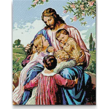 Diamantové malování Diamantové malování - Požehnání Velikost: 30x40cm, Rámování: Pouze srolované plátno, Diamanty: Čtvercové