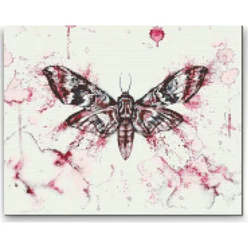 Diamantové malování Diamantové malování - Malba motýla Velikost: 30x40cm, Rámování: Pouze srolované plátno, Diamanty: Čtvercové