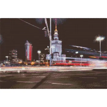 Diamantové malování Diamantové malování - Noční Varšava Velikost: 40x60cm, Rámování: Pouze srolované plátno, Diamanty: Kulaté
